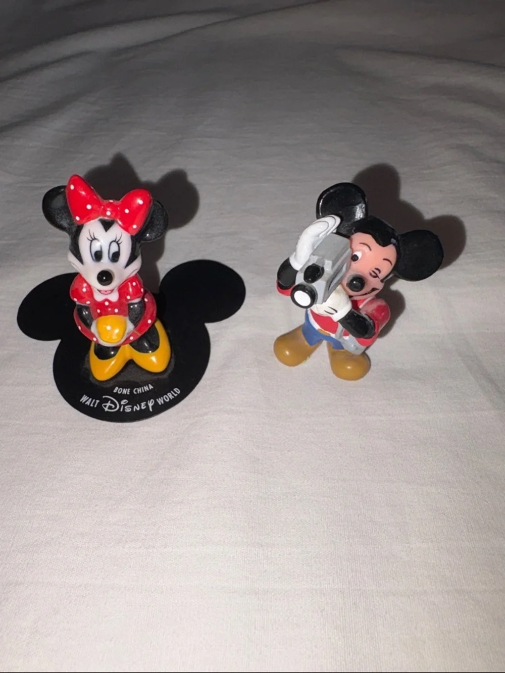 Disney Minnie & Mickey Small Figurine Set - Red, Black, Yellow. Y2K
